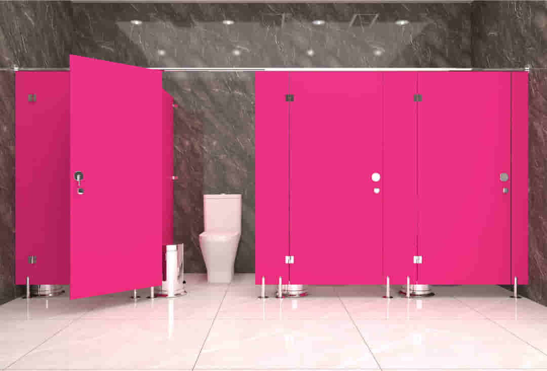 gambar gambar Compact-Toilet-Cubicle - Solid-Colour 181 T Rose Pink