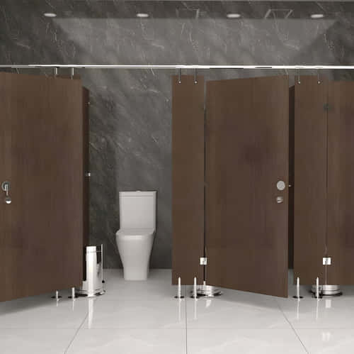 gambar gambar Compact-Toilet-Cubicle - Woodgrain 283 A Warm Liner
